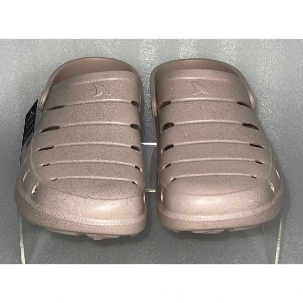 Rugged Shark Women's Comfort Eva Clog Sandals Baby Pink w/ Glitter‎ Size 10 NEW